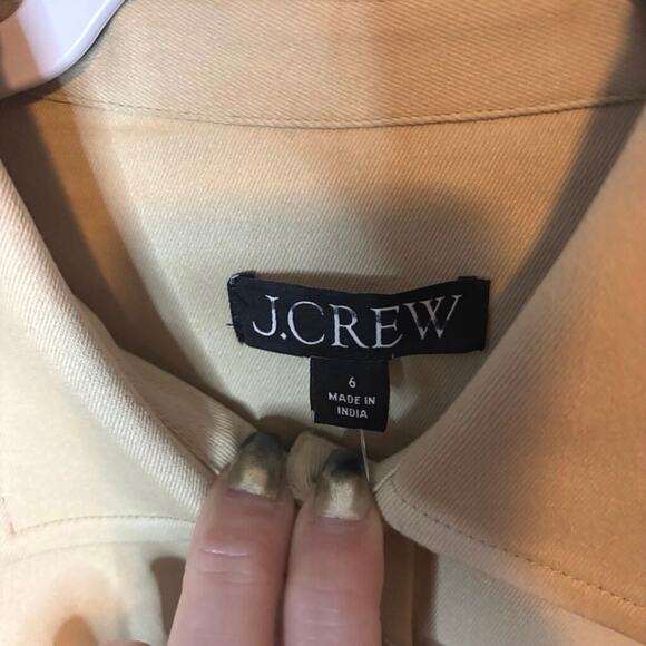 J.Crew Khaki Twill Mini Shirt Dress Size 6 NWT Neutral Preppy Workwear - Picture 7 of 8